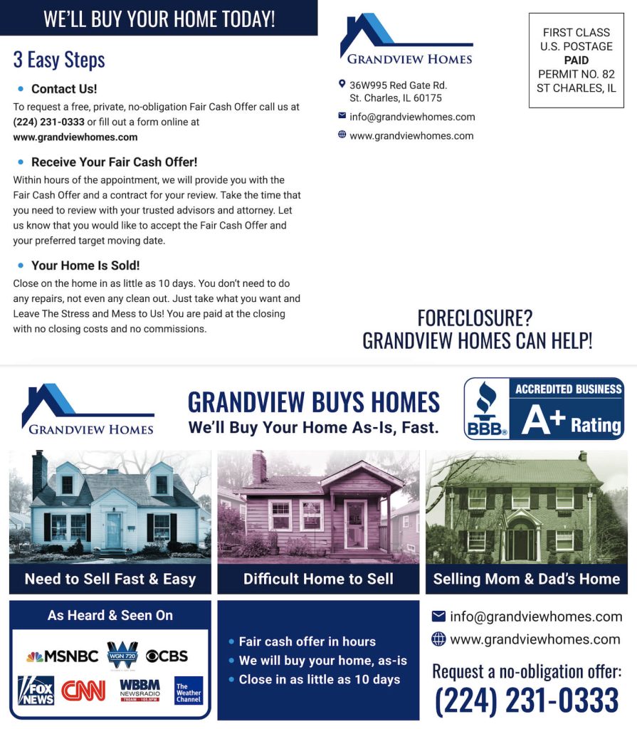 Grandview Homes Post Card NB Business Consulting Group