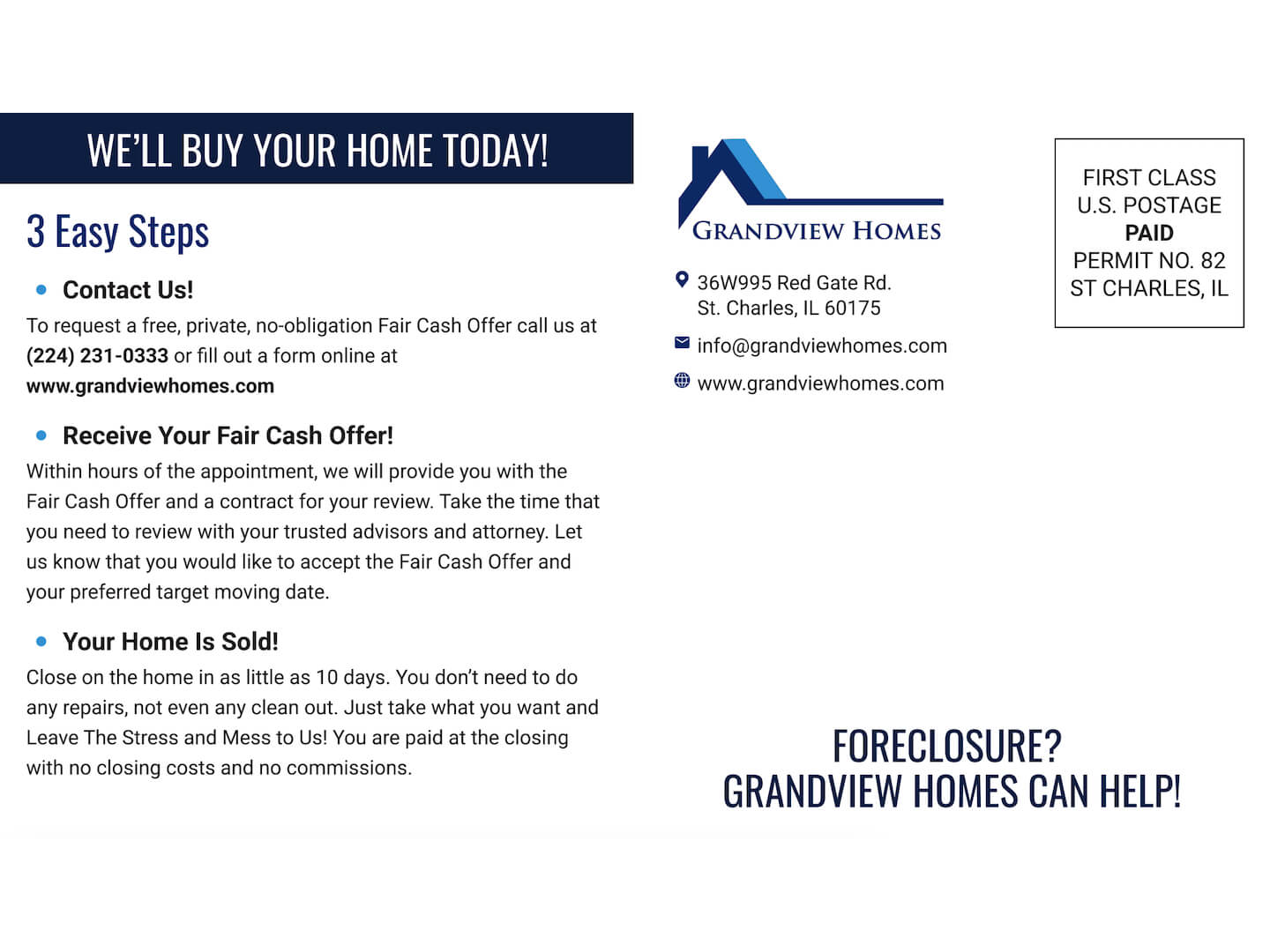 Grandview Homes Post Card NB Business Consulting Group